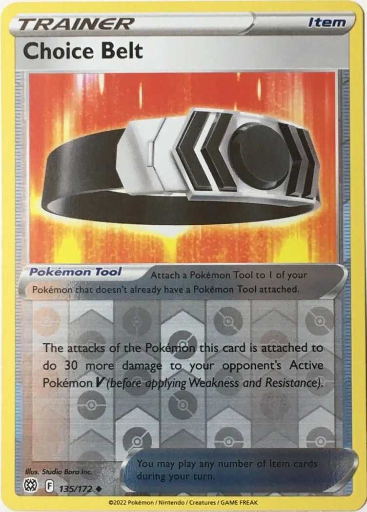 Choice Belt reverse holo card front, Brilliant Stars 135/172