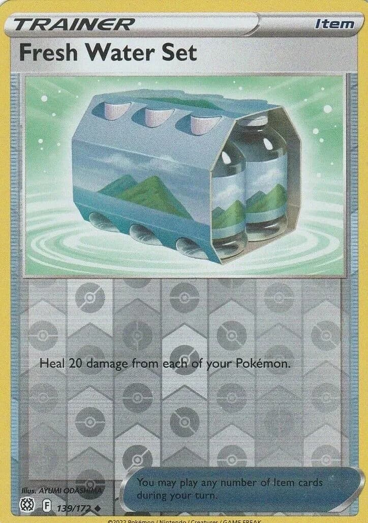 Fresh Water Set reverse holo card front, Brilliant Stars 139/172