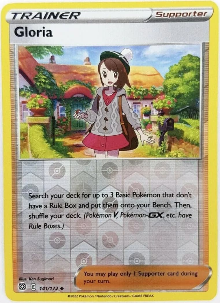 Gloria reverse holo card front, Brilliant Stars 141/172