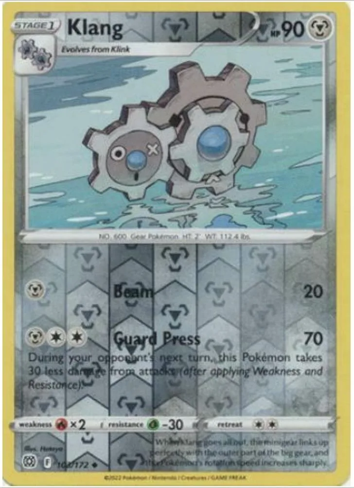 Klang reverse holo card front, Brilliant Stars 103/172