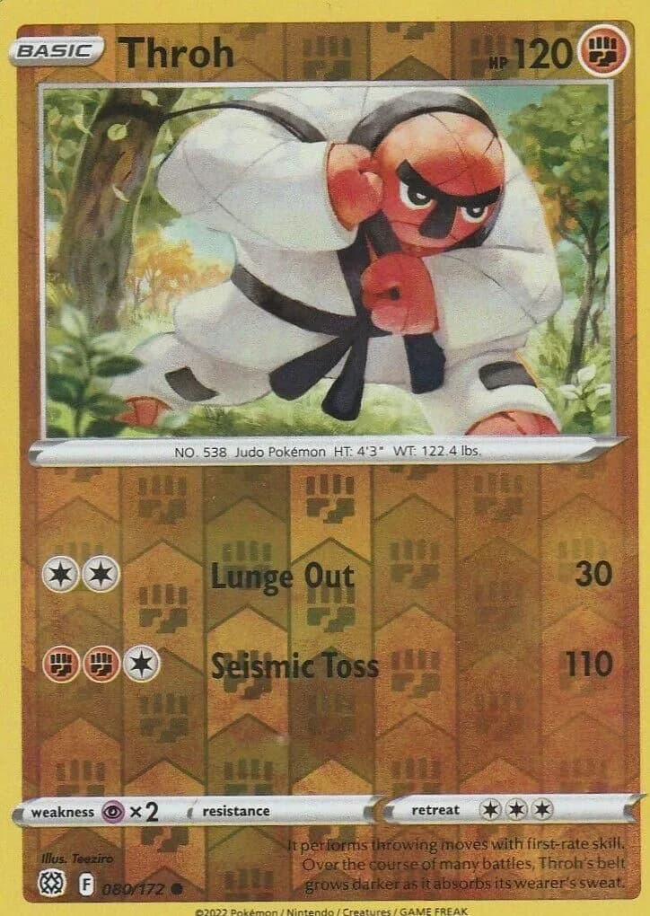 Throh reverse holo card front, Brilliant Stars 80/172