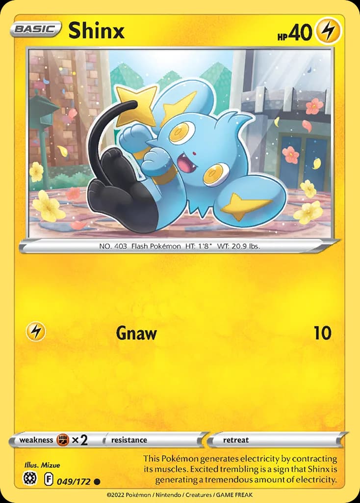 Brilliant Stars Shinx card front, 49/172