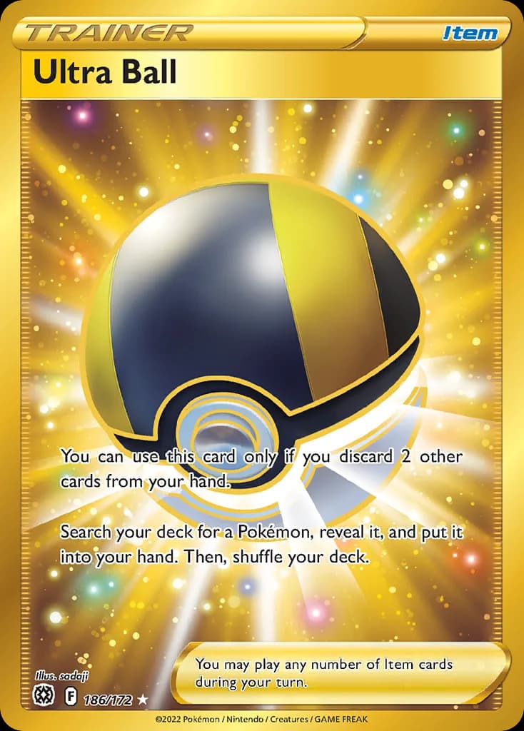 Brilliant Stars Ultra Ball card front, 186/172
