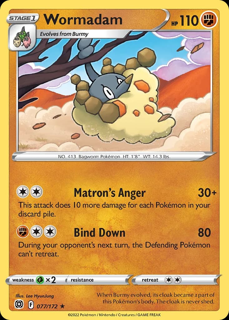 Brilliant Stars Wormadam card front, 77/172