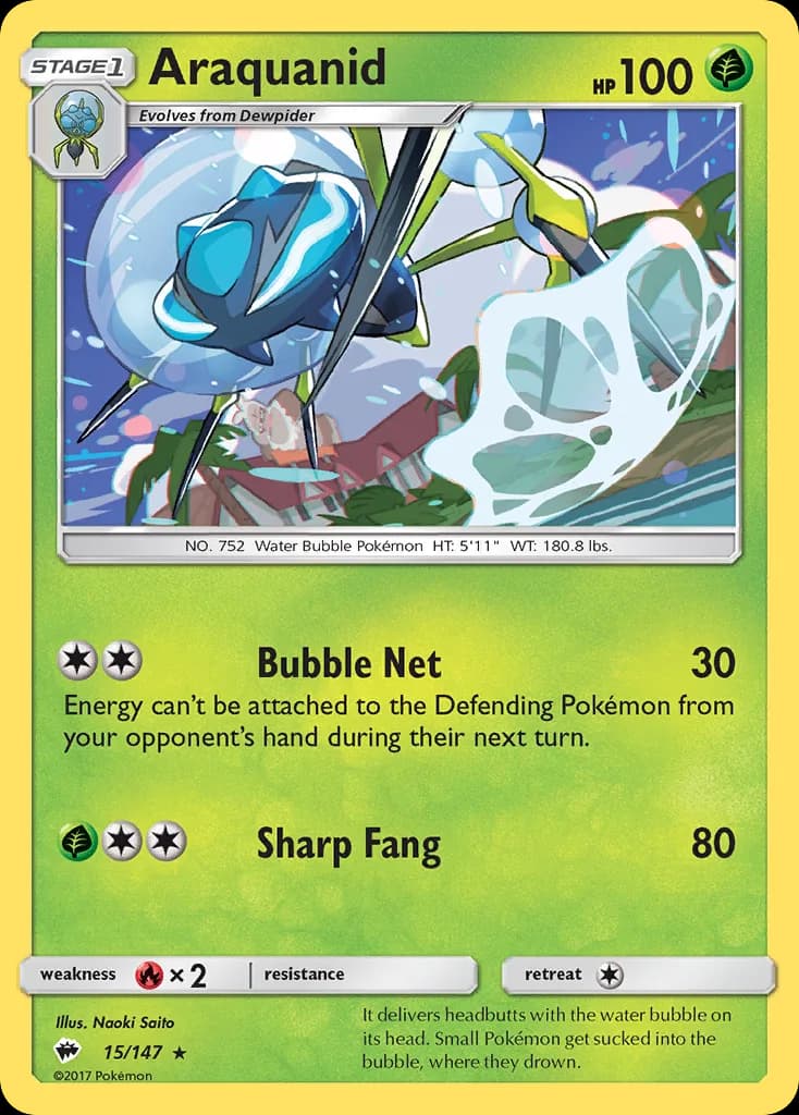 Burning Shadows Araquanid card front, 15/147