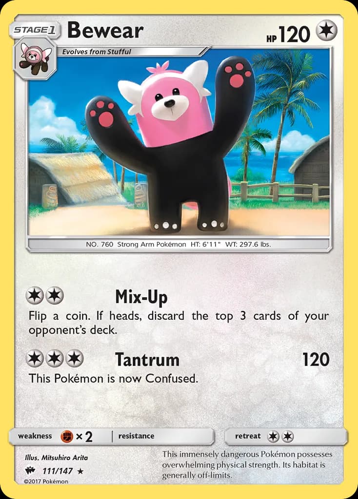 Burning Shadows Bewear card front, 111/147