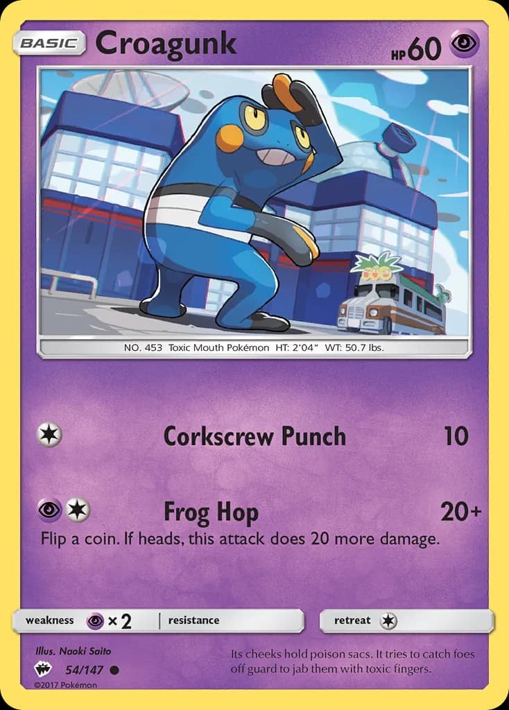 Burning Shadows Croagunk card front, 54/147