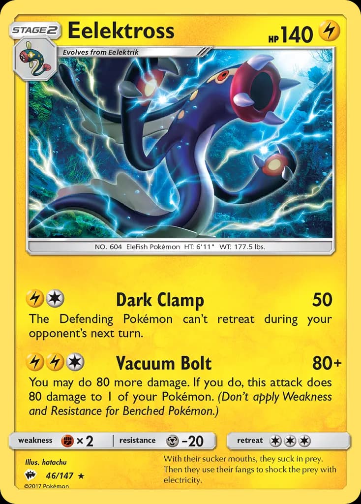 Burning Shadows Eelektross card front, 46/147