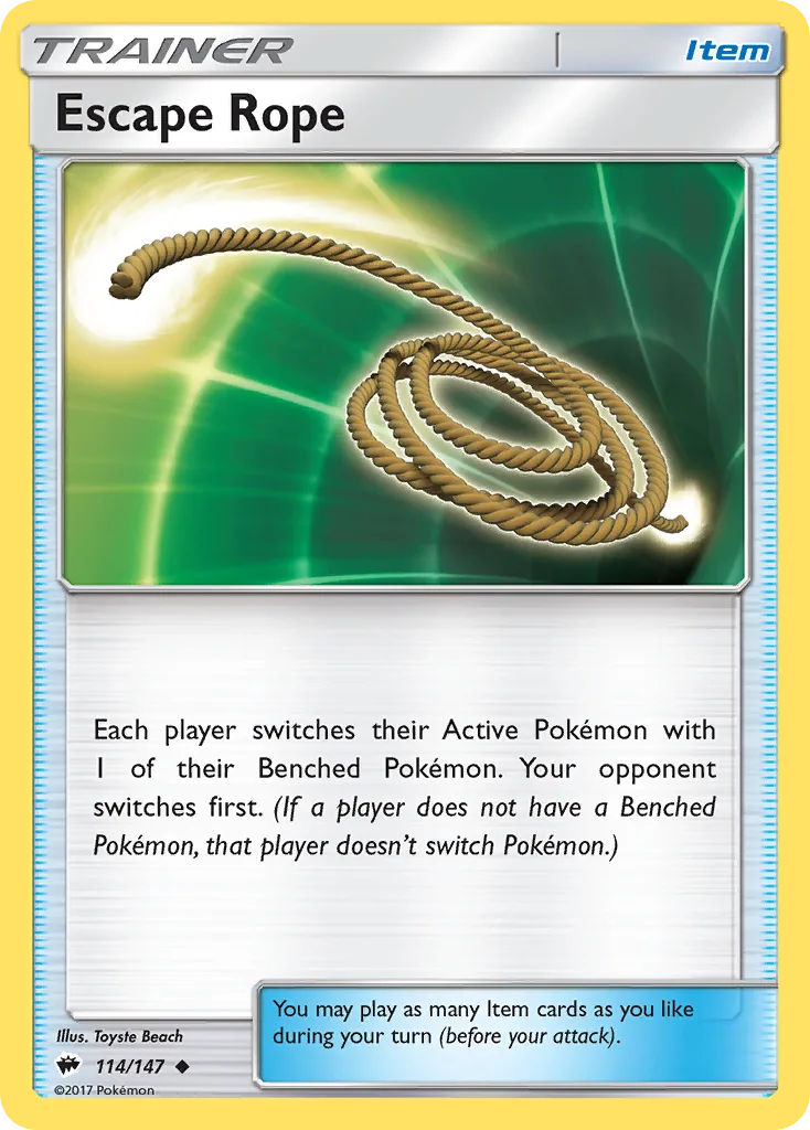 Burning Shadows Escape Rope card front, 114/147