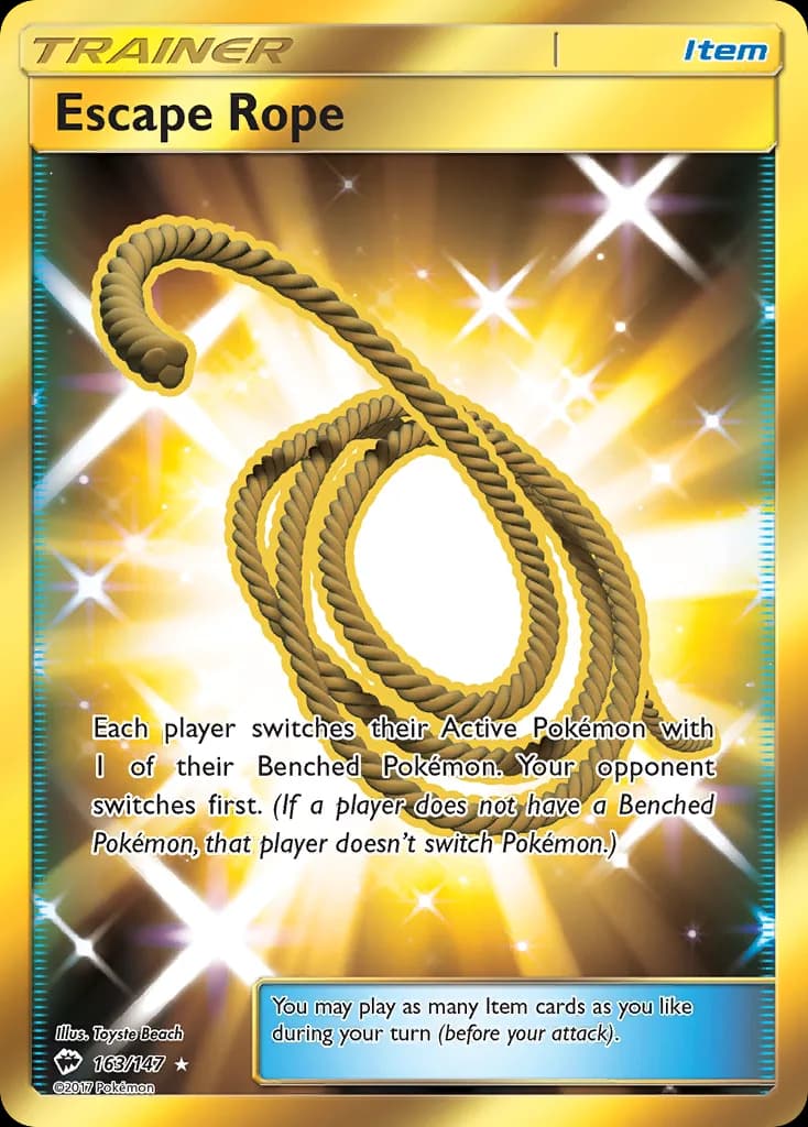 Burning Shadows Escape Rope card front, 163/147
