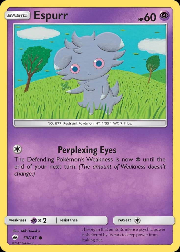 Burning Shadows Espurr card front, 59/147