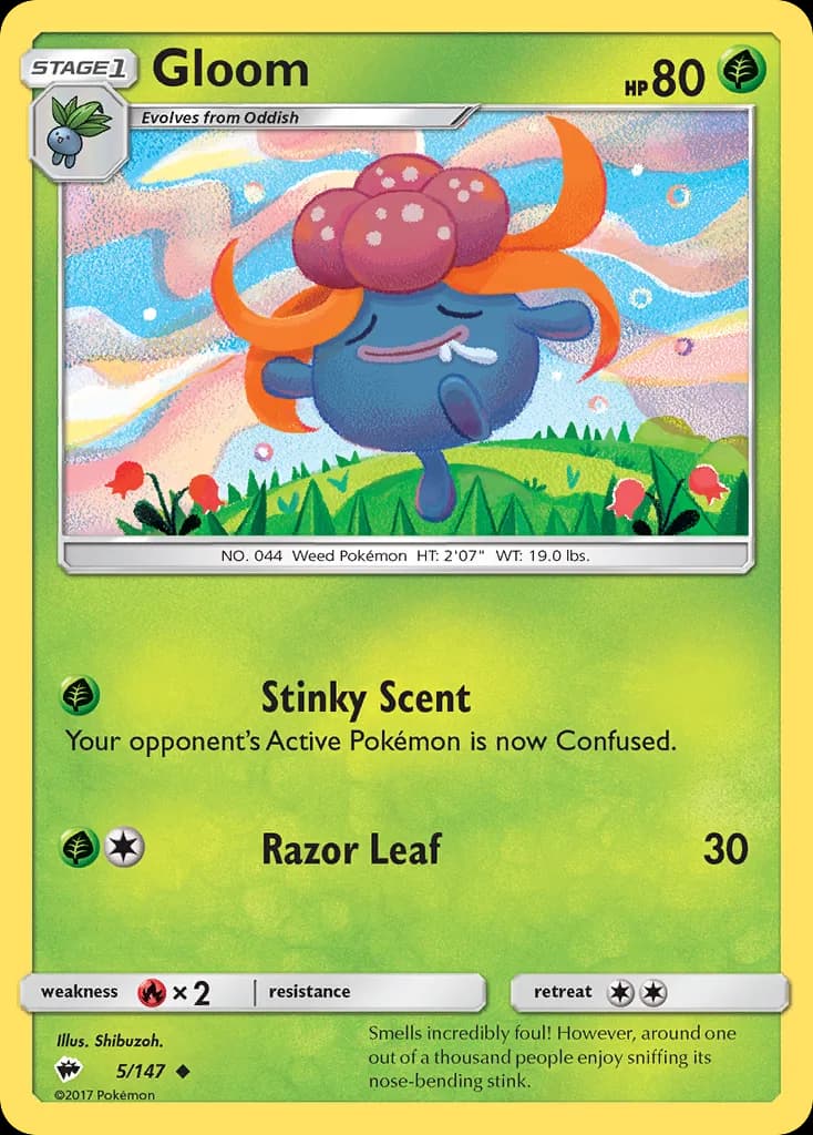 Burning Shadows Gloom card front, 5/147