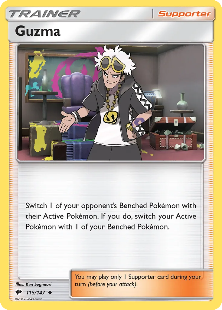 Burning Shadows Guzma card front, 115/147