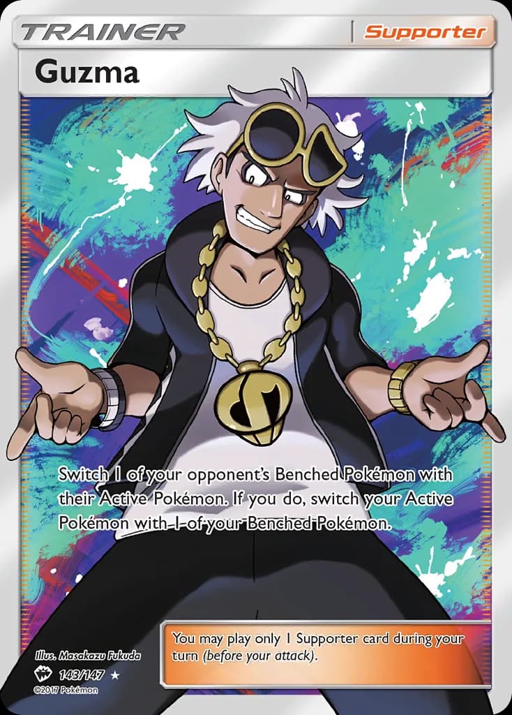 Burning Shadows Guzma card front, 143/147