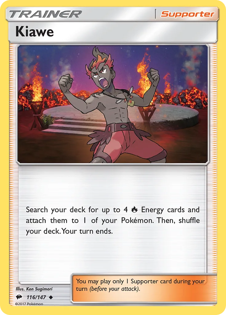 Burning Shadows Kiawe card front, 116/147