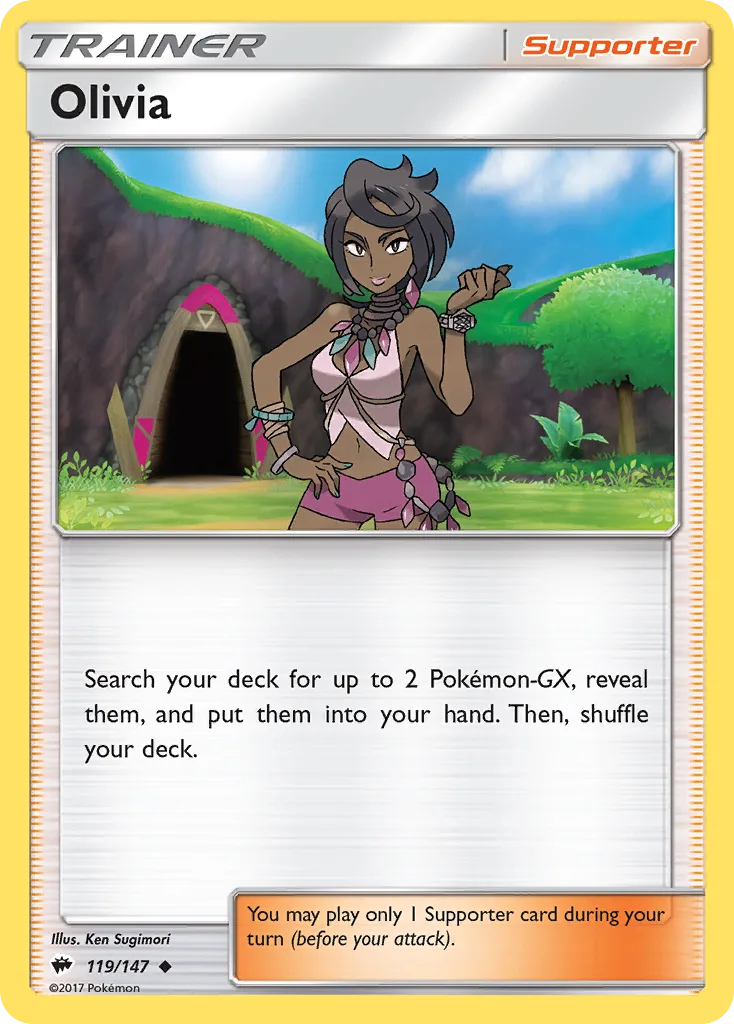 Burning Shadows Olivia card front, 119/147