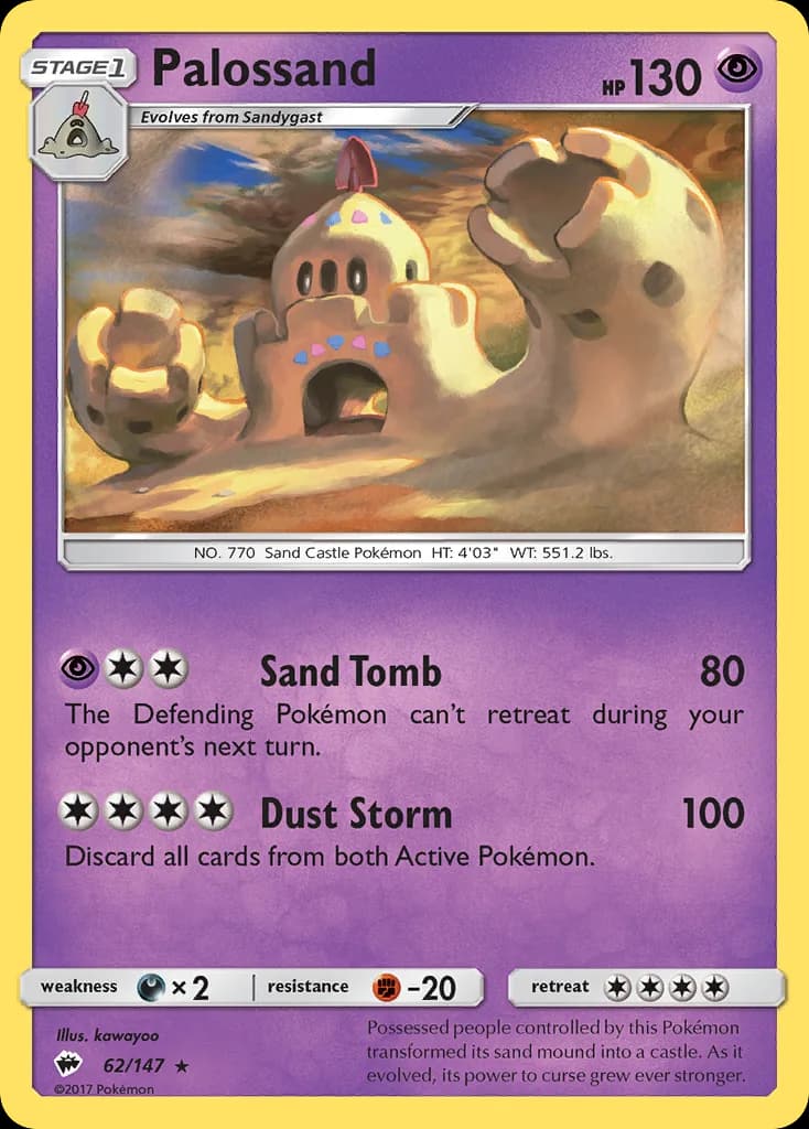 Burning Shadows Palossand card front, 62/147