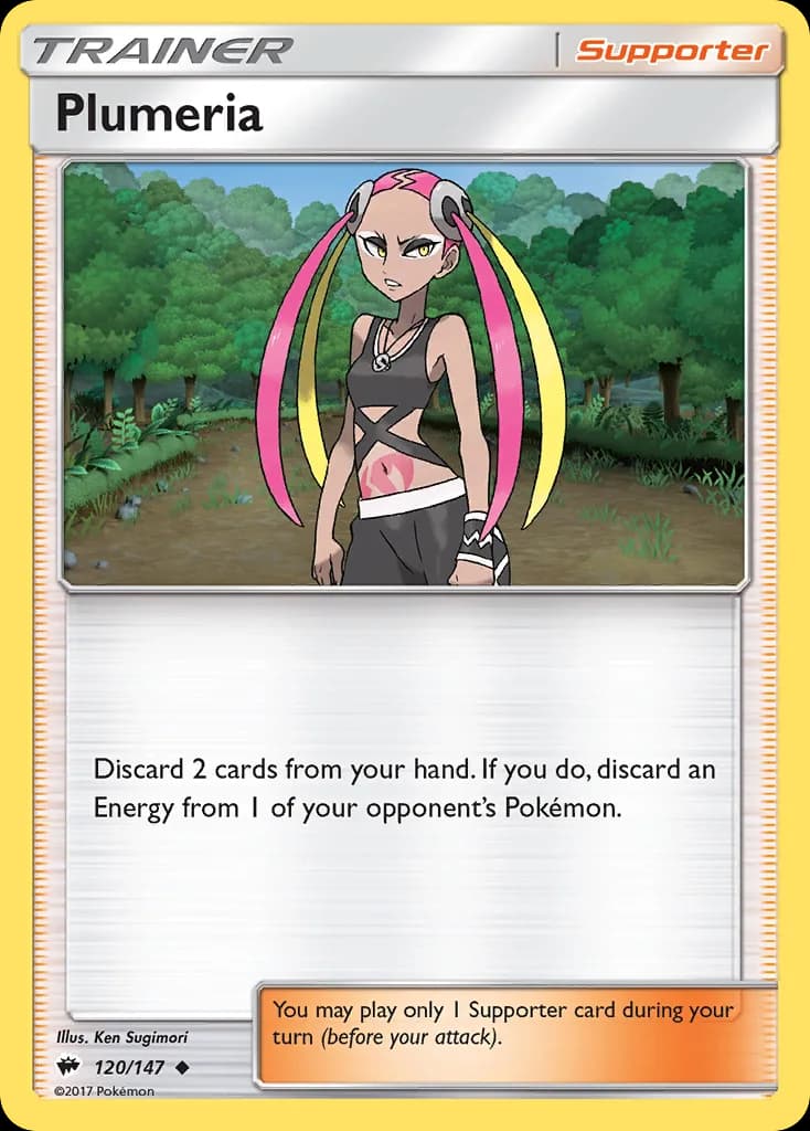 Burning Shadows Plumeria card front, 120/147