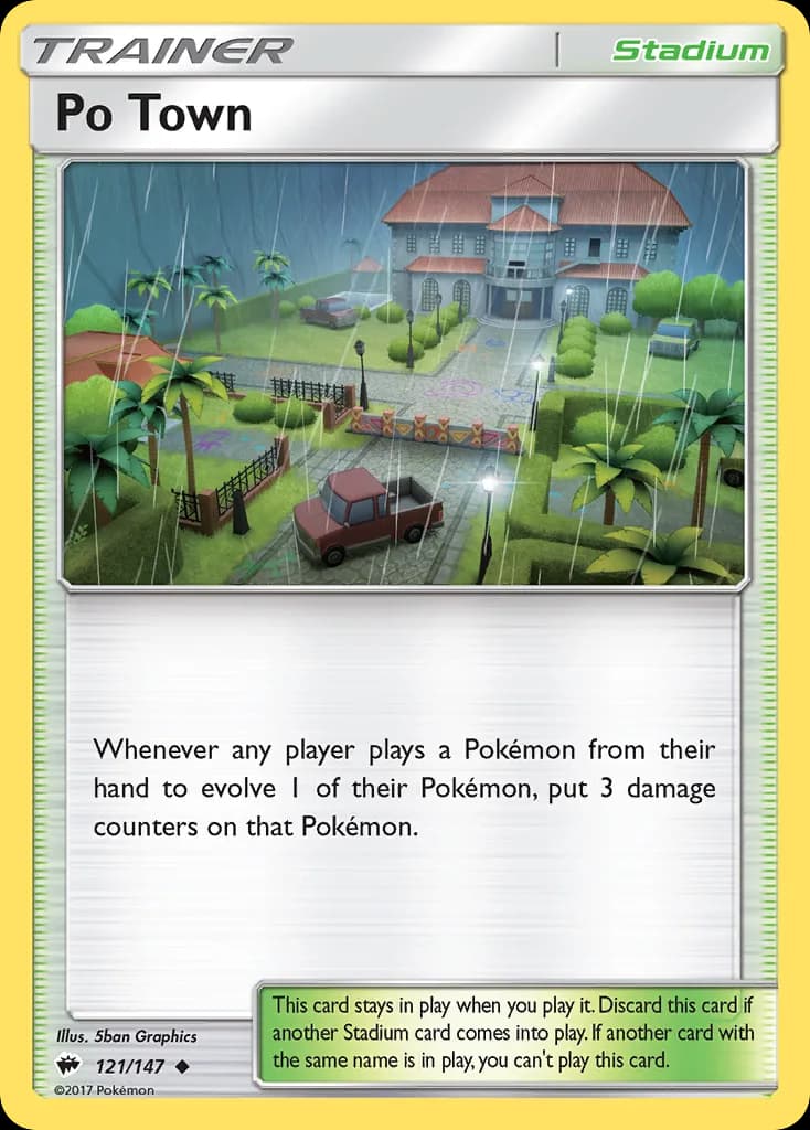 Burning Shadows Po Town card front, 121/147