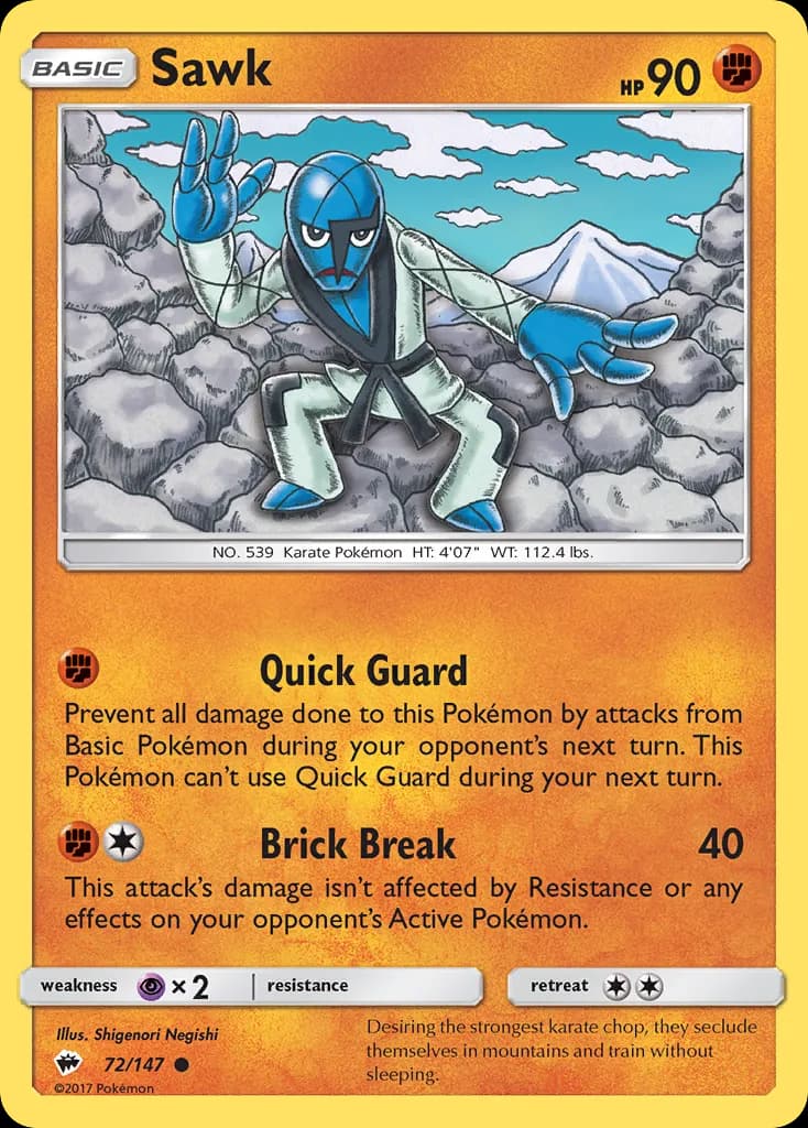 Burning Shadows Sawk card front, 72/147