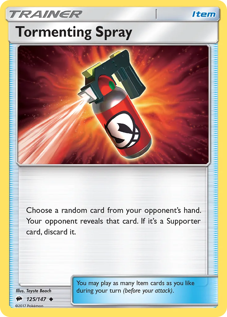 Burning Shadows Tormenting Spray card front, 125/147