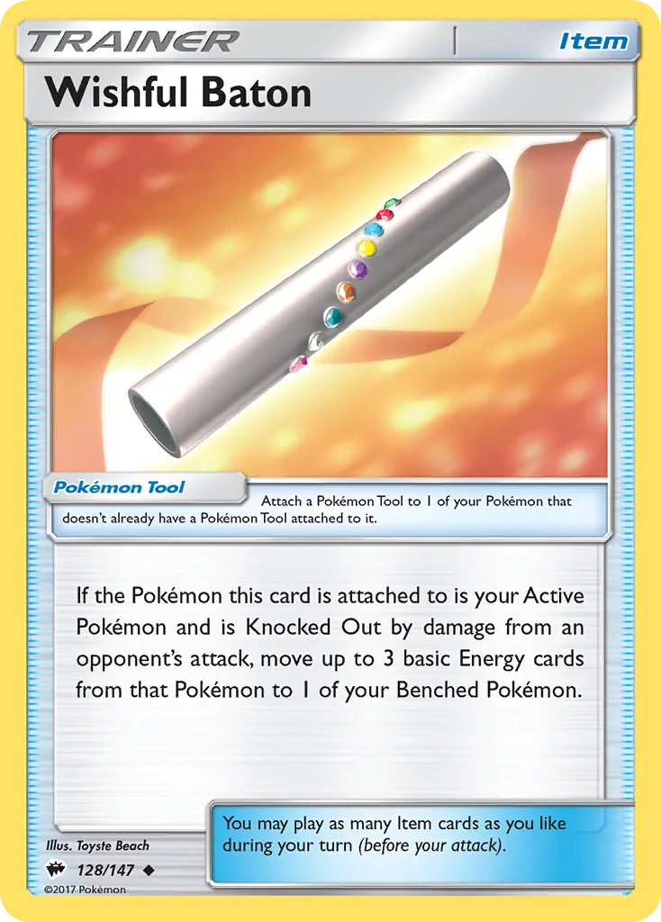 Burning Shadows Wishful Baton card front, 128/147