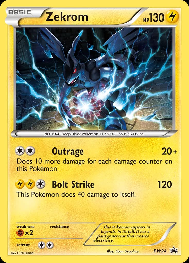 BW Black Star Promos Zekrom card front, BW24
