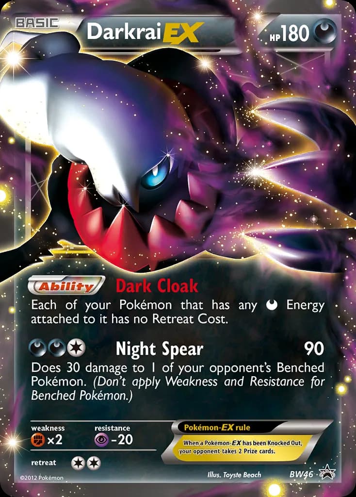 BW Black Star Promos Darkrai-EX card front, BW46