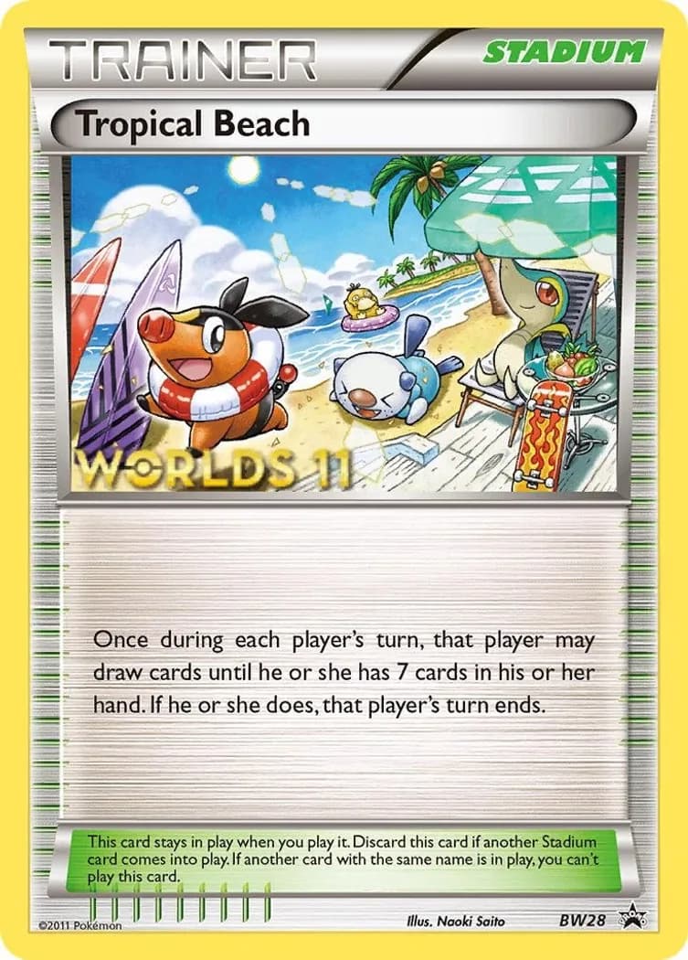 Tropical Beach card front, BW Black Star Promos BW28