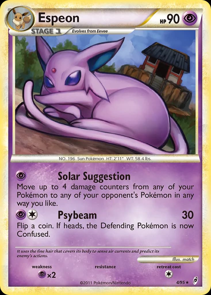 Call of Legends Espeon card front, 4/95