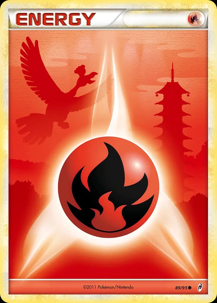 Call of Legends Fire Energy card front, 89/95