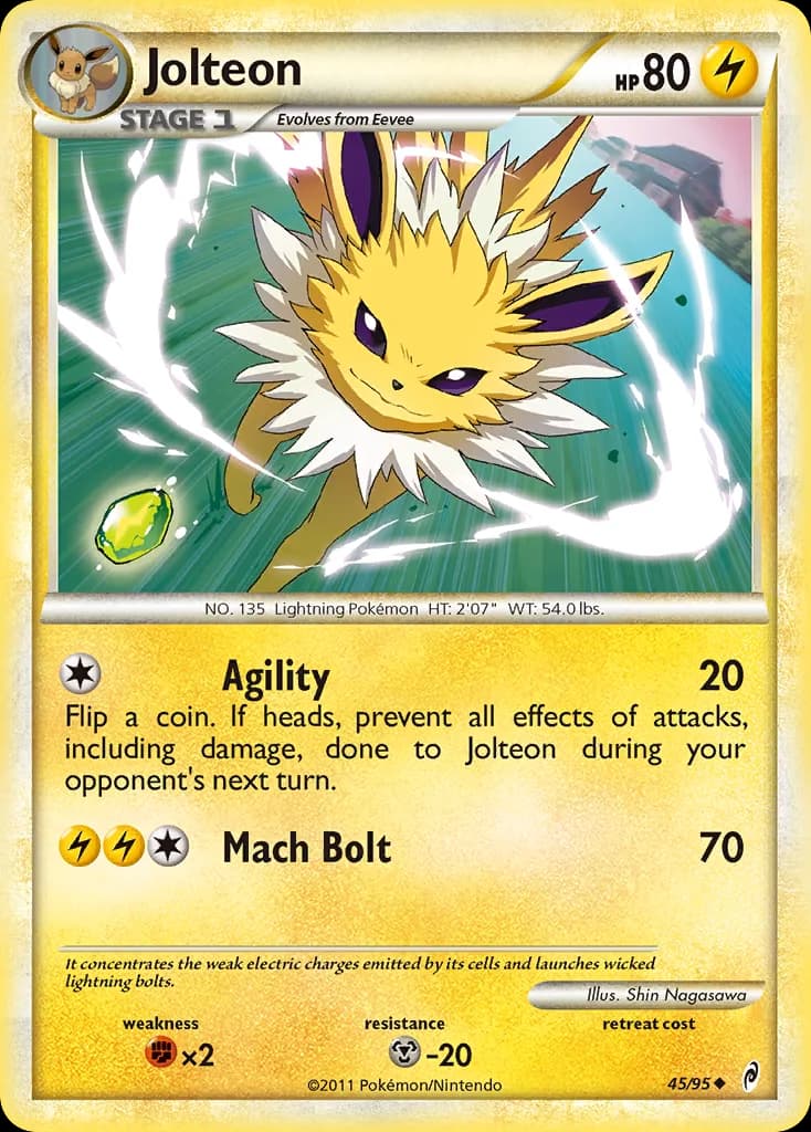 Jolteon card front, Call of Legends 45/95