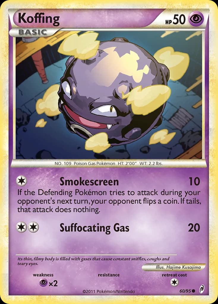 Call of Legends Koffing card front, 60/95