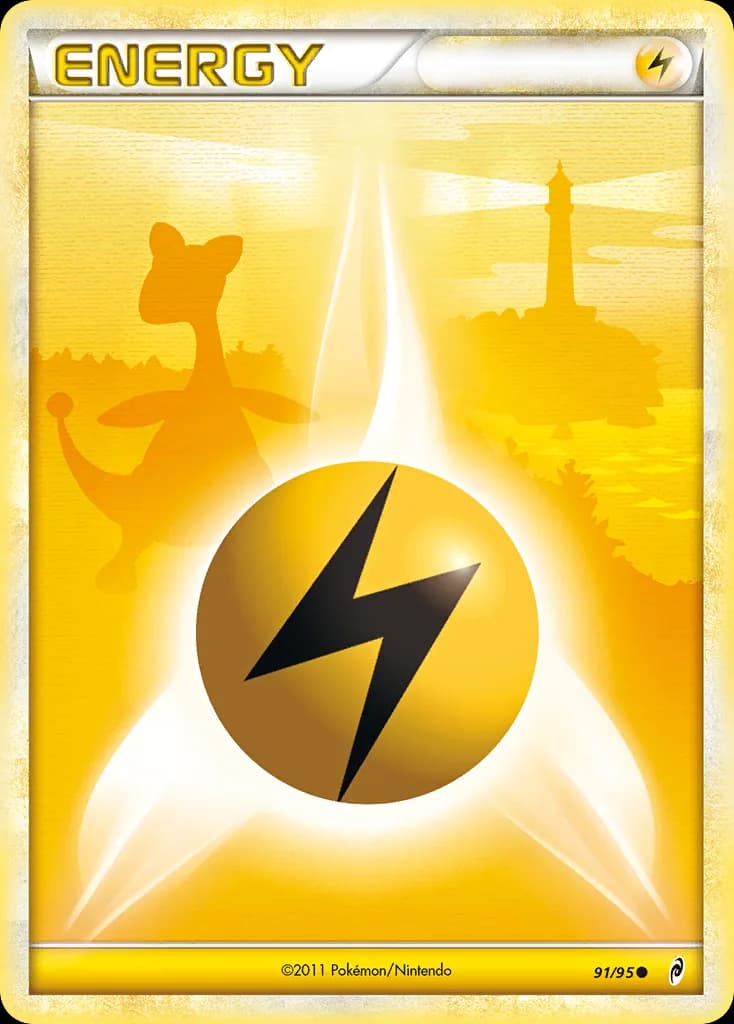 Call of Legends Lightning Energy card front, 91/95