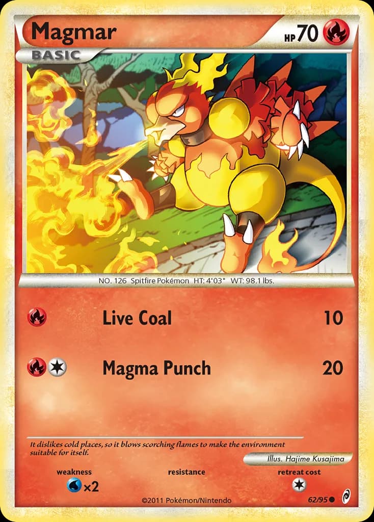 Call of Legends Magmar card front, 62/95