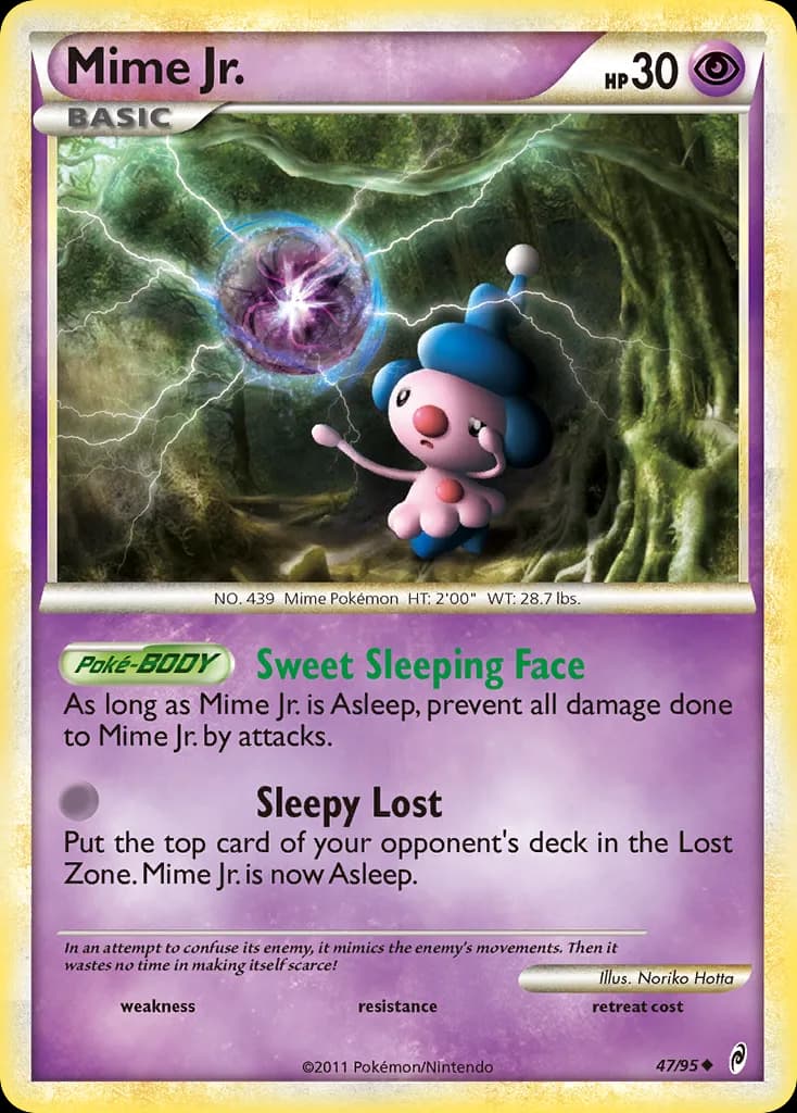 Call of Legends Mime Jr. card front, 47/95