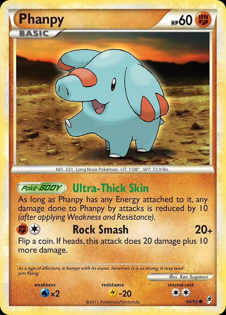 Call of Legends Phanpy card front, 66/95