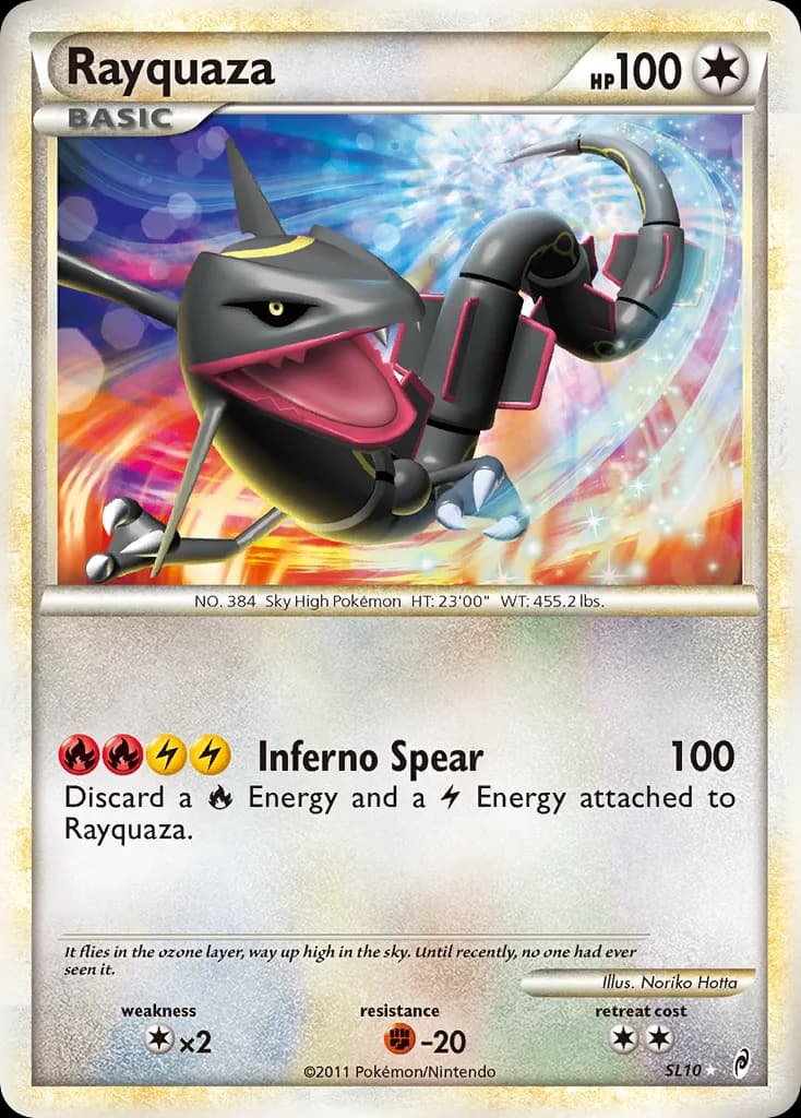 Call of Legends Rayquaza card front, SL10