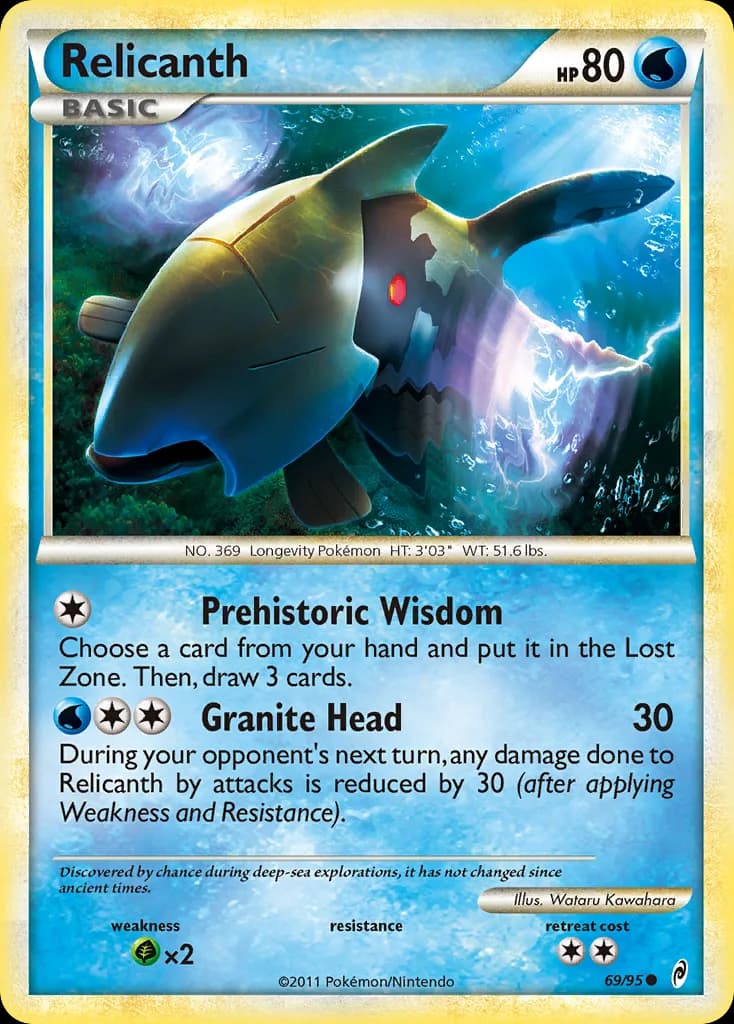 Call of Legends Relicanth card front, 69/95