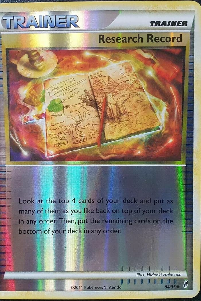 Research Record reverse holo card front, Call of Legends 84/95