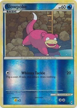 Slowpoke reverse holo card front, Call of Legends 70/95