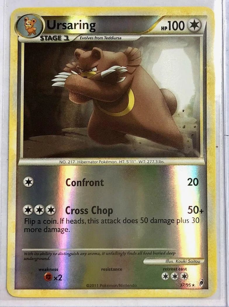 Ursaring reverse holo card front, Call of Legends 37/95
