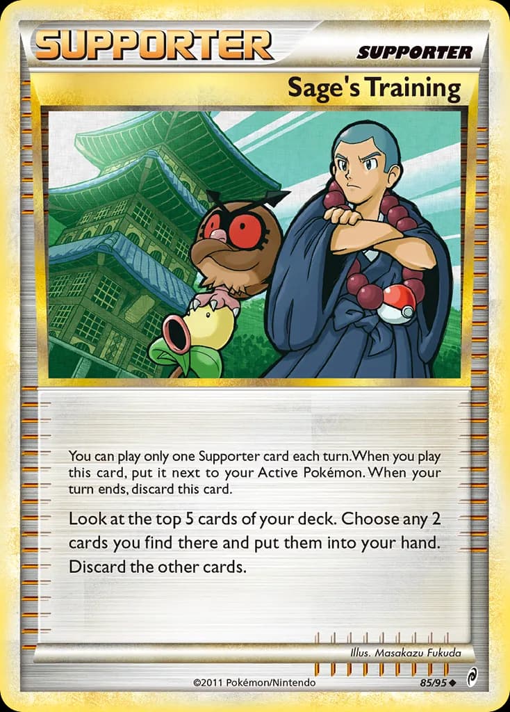 Call of Legends Sage's Training card front, 85/95