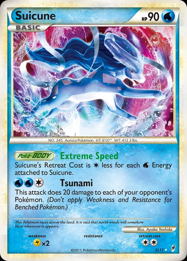 Suicune card front, Call of Legends SL11/95