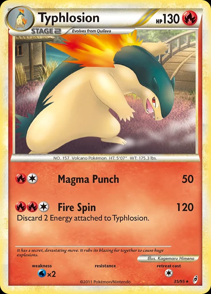 Typhlosion card front, Call of Legends 35/95