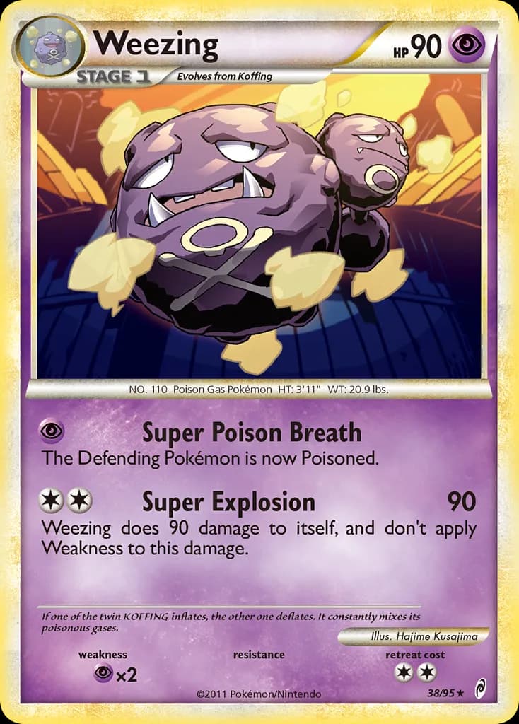 Call of Legends Weezing card front, 38/95