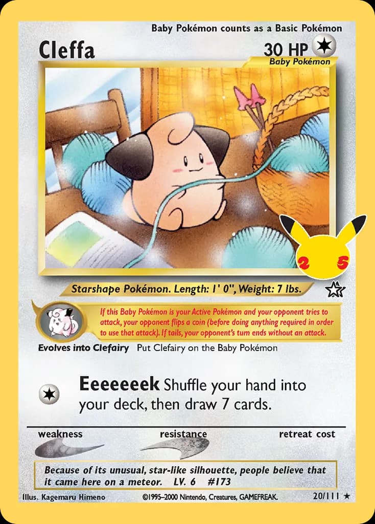 Celebrations Cleffa card front, 20/111