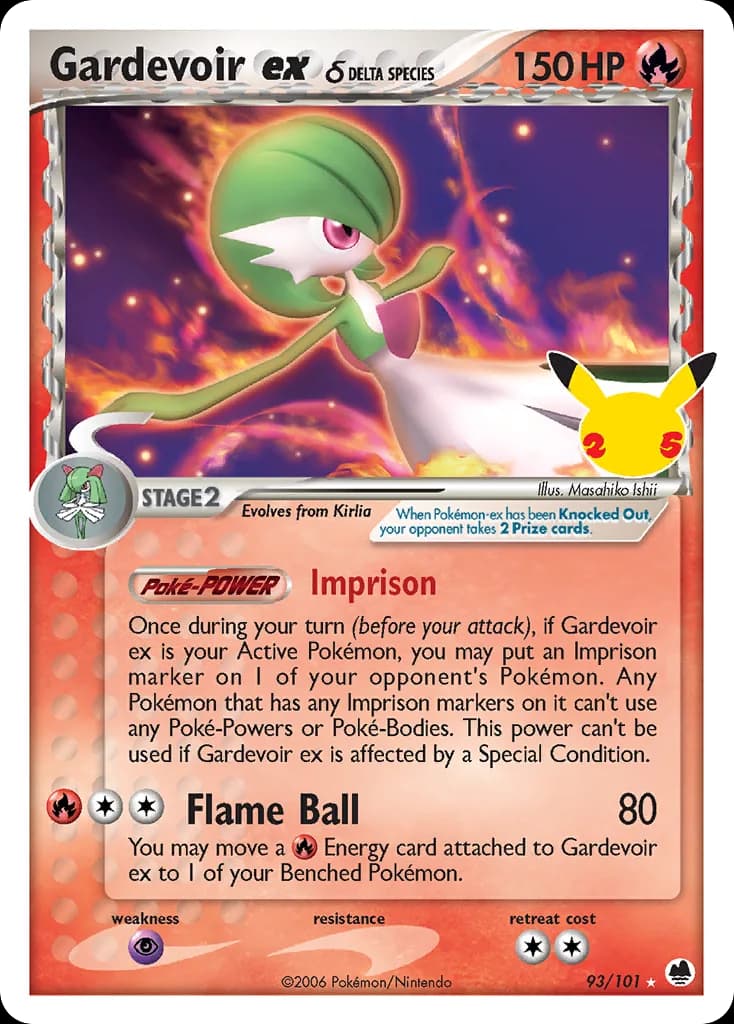 Gardevoir ex δ card front, Celebrations 93/101