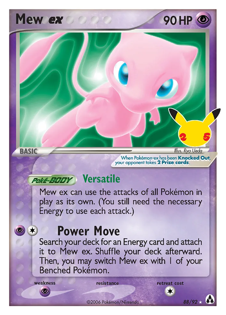 Mew ex card front, Celebrations 88/92
