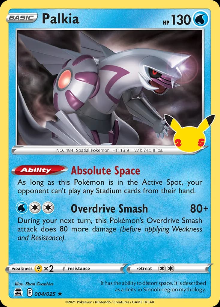 Celebrations Palkia card front, 4/25
